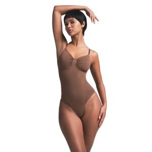 Skims Seamless Sculpt Brief Bodysuit Jasper Brown Shapewear Lifting Size S/M